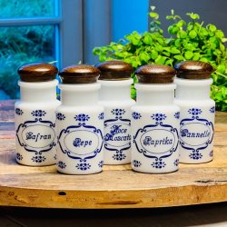 Krydderikrukker (st a' 5 stk) - fransk vintage