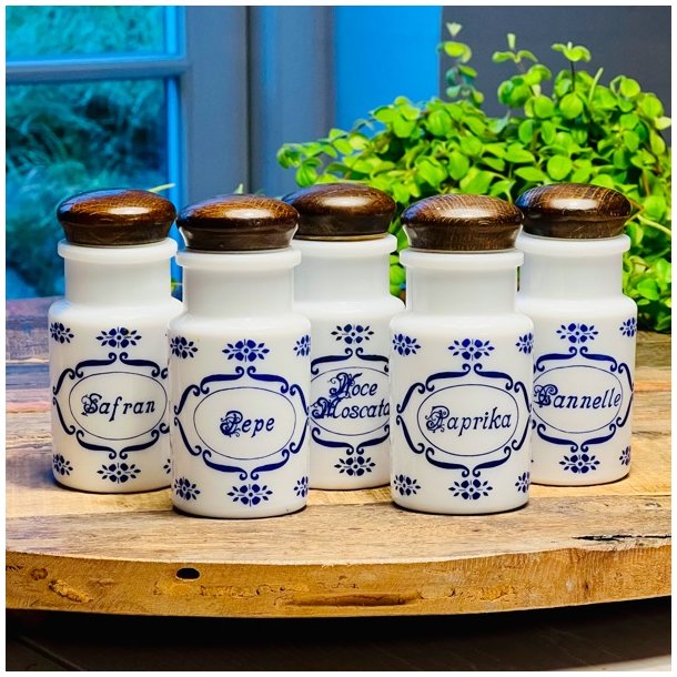 Krydderikrukker (st a' 5 stk) - fransk vintage