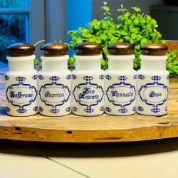 Krydderikrukker (st a' 5 stk) - fransk vintage