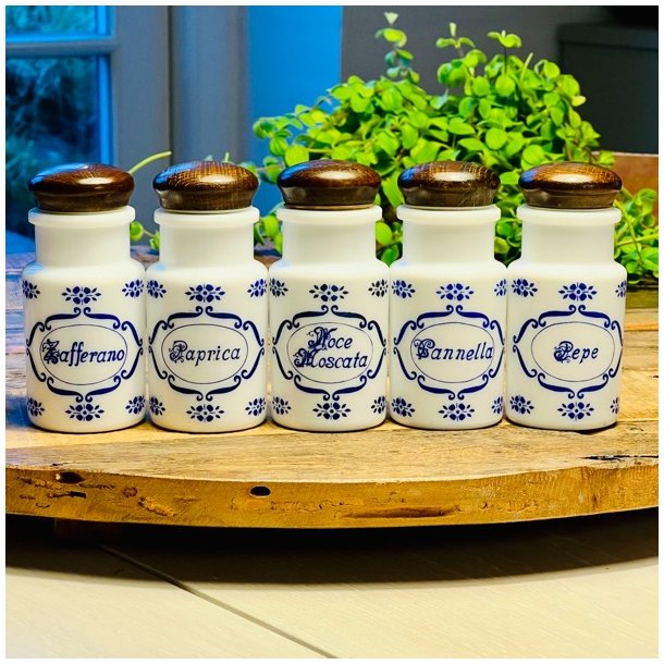 Krydderikrukker (st a' 5 stk) - fransk vintage