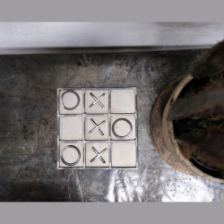 Kryds og bolle spil - metal