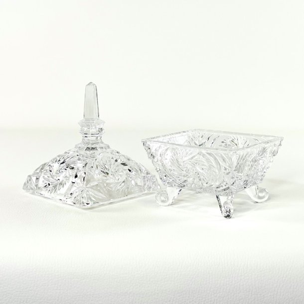 Bonbonniere - krystal med spir, H18