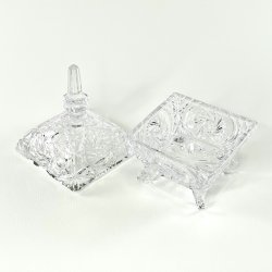 Bonbonniere - krystal med spir, H18