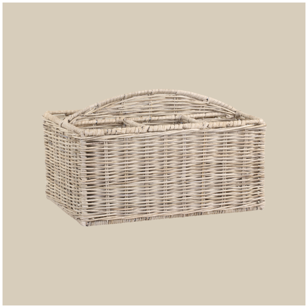 Kurv i flet med 4 rum