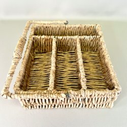 Bestikkurv i flet med hndtag