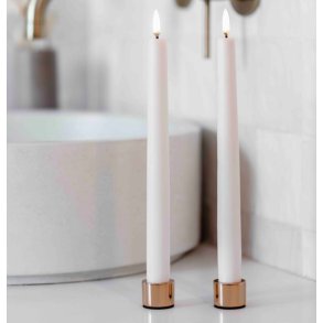 Taper lysestager til kronelys - rose gold (st a' 2 stk)