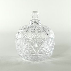 Bonbonniere - rund med stjernemnster (nr. 1)