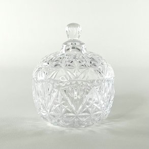 Bonbonniere - rund med stjernemnster (nr. 1)