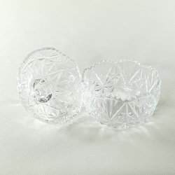 Bonbonniere - rund med stjernemnster (nr. 1)