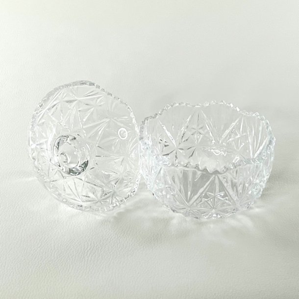 Bonbonniere - rund med stjernemnster (nr. 1)