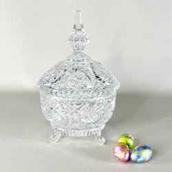 Bonbonniere - krystal med spir, XL