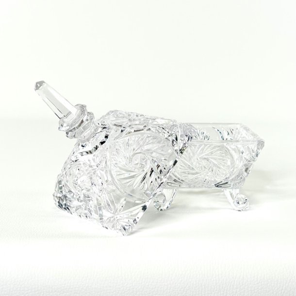 Bonbonniere - krystal med spir, H18