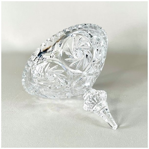 Bonbonniere - krystal med spir, XL