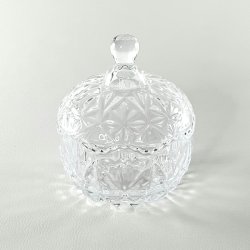 Bonbonniere - rund med stjernemnster (nr. 2)