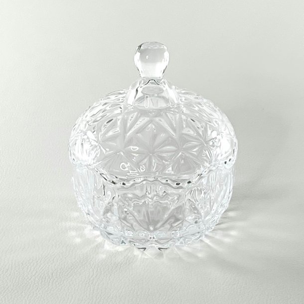 Bonbonniere - rund med stjernemnster (nr. 2)