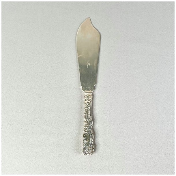 Vintage lagkagekniv - slvplet