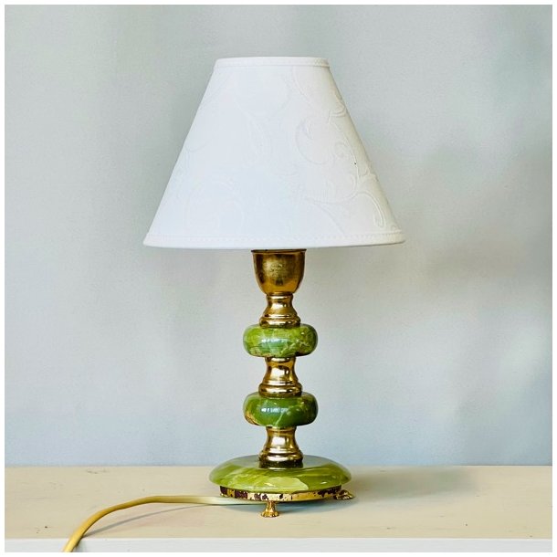 Lampe - vintage, grn marmor 