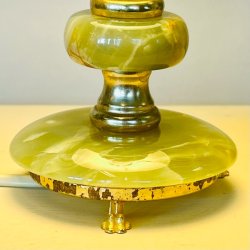 Lampe - vintage, grn marmor 