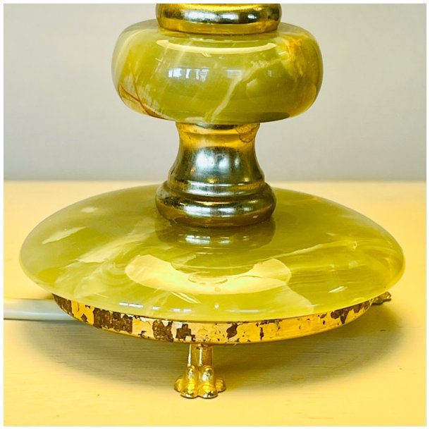 Lampe - vintage, grn marmor 