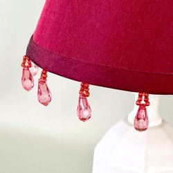 Lampeskrm - lille med perlekant