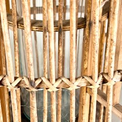 Vintage lanterne i flet med glasindsats