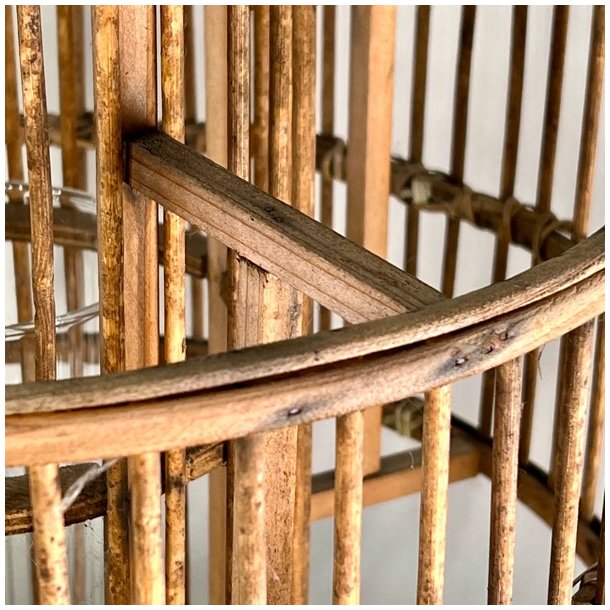 Vintage lanterne i flet med glasindsats