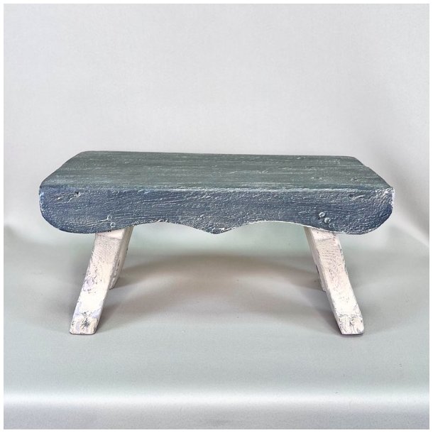 Skammel - malet, gr og sand - SOLGT