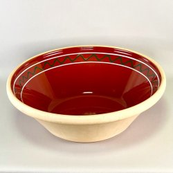 Stort lerfad - grn streg 