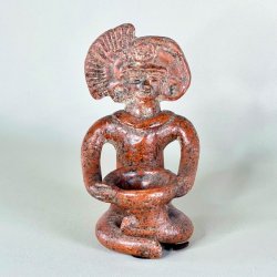 Vintage Aztec lerfigur 