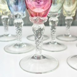 Vintage franske likrglas (4 stk samlet)