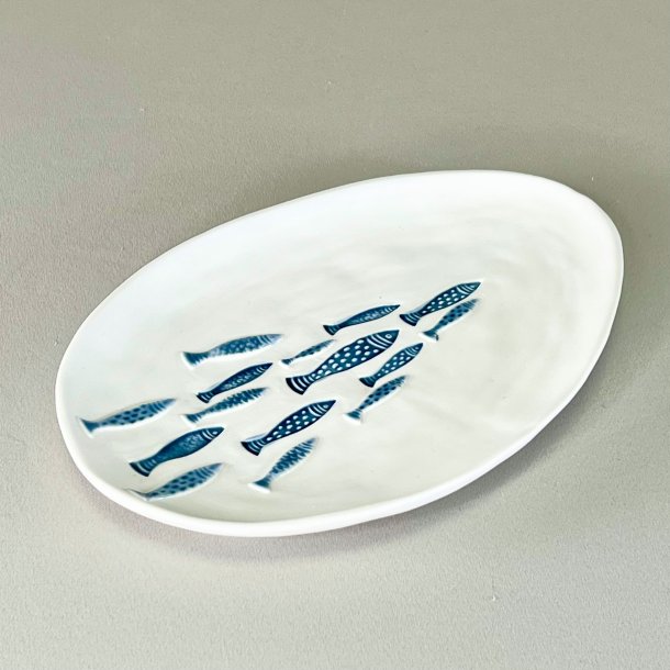Keramik fiskefad - hndlavet