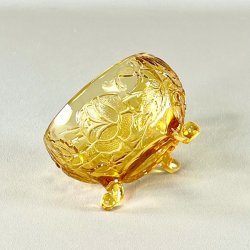 Glasskl - lille, gylden m/fdder