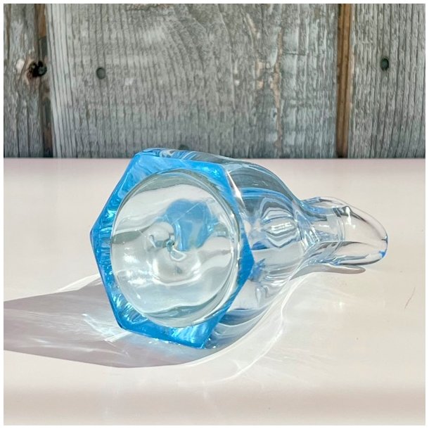 Glaskande til olie/eddike - azurblt glas