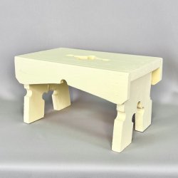 Skammel - malet, gul 