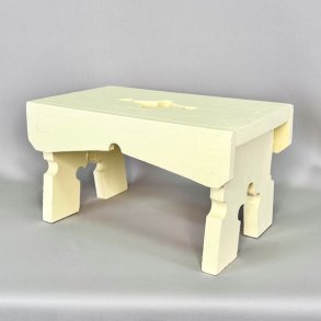 Skammel - malet, gul 