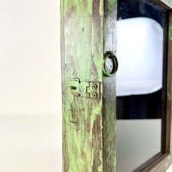 Lille skab - lysegr�nt m/patina