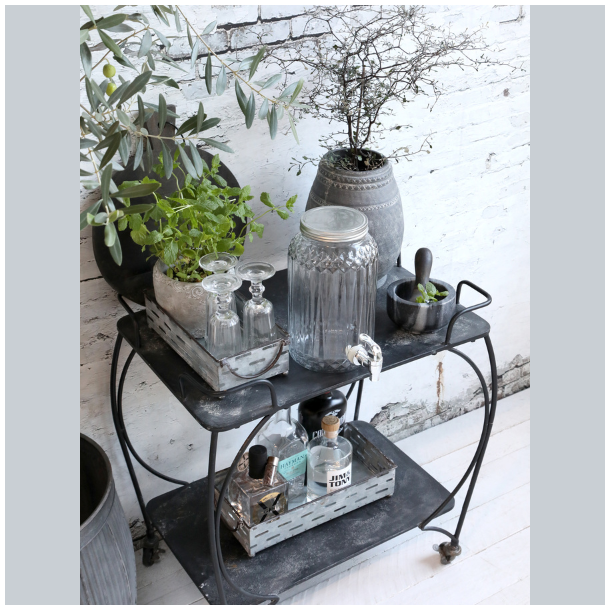 Gl. franske zinkbakker (st a' 2 stk) 