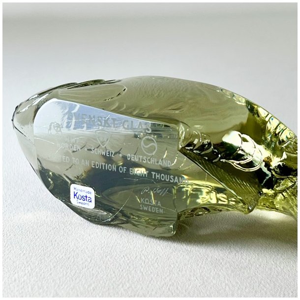 Glasfigur - Kosta Boda for WWF, fisk
