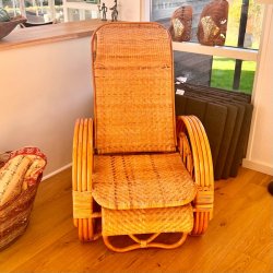 Chaiselong med skammel - SOLGT