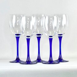 Luminarc vinglas med bl stilk - hvidvin