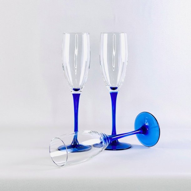 Champagneglas med bl stilk - Luminarc