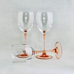 Luminarc vinglas med lyserd stilk - ros