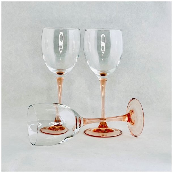 Luminarc vinglas med lyserd stilk - ros