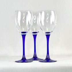 Luminarc vinglas med bl stilk - hvidvin