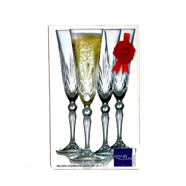 Champagneglas - Lyngby Melodia (4 stk samlet)
