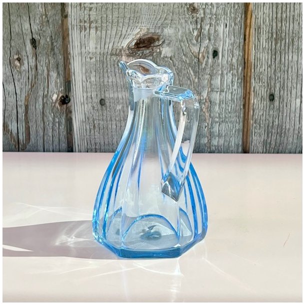 Glaskande til olie/eddike - azurblt glas