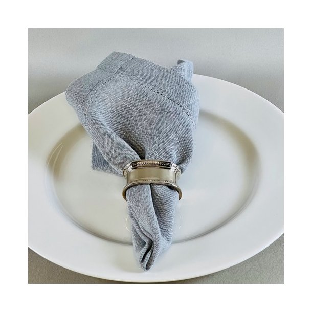 Stofservietter - franske lys gr m/hulmnster