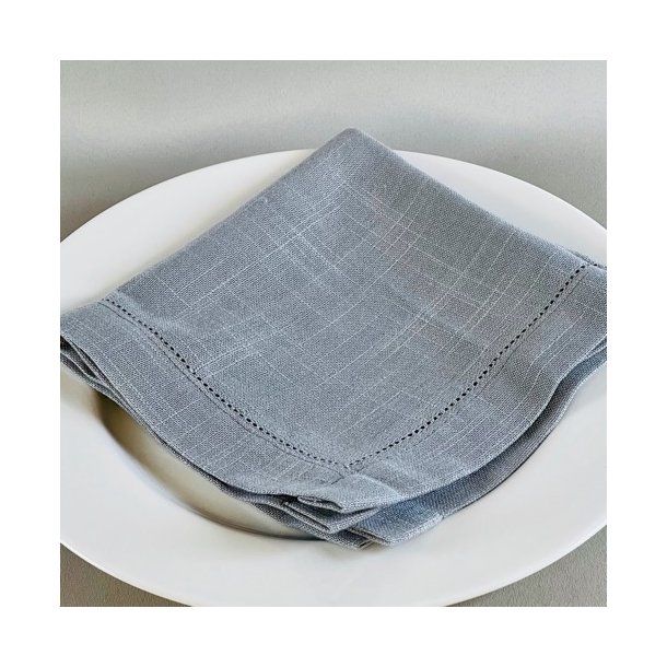 Stofservietter - franske lys gr m/hulmnster