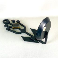 Dantoft vgdekoration - smedejern med gyldent glas