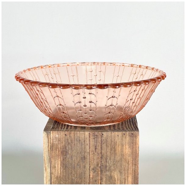 Glasskl - lyserd, med prikmnster